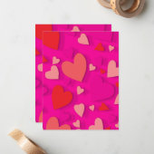 Carte De Correspondance Cœur de papier décoratif 2 (Devant/Arrière en situation)