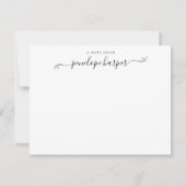 Carte De Correspondance Cœur de script girly Une note de nom (Devant)