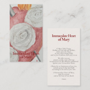 Carte De Correspondance Cœur Immaculé de Marie Image Pieuse - Fatima