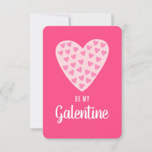 Carte De Correspondance Coeur mignon "Be My Galentine" Nom personnalisé