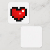 CARTE DE CORRESPONDANCE COEUR PIXEL (Devant / Derrière)