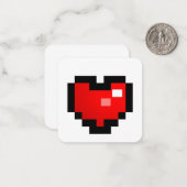 CARTE DE CORRESPONDANCE COEUR PIXEL (Devant/Arrière en situation)