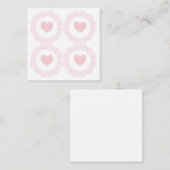 Carte De Correspondance Coeur rose (Devant / Derrière)