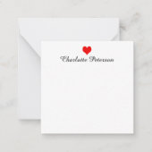 Carte De Correspondance Coeur rouge mignon (Devant)