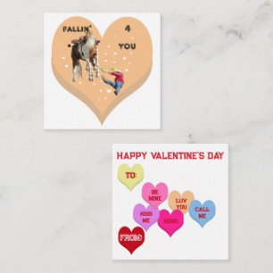 Carte De Correspondance COEUR TOMBÉ POUR VOUS Cœurs de conversation de la 