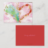 Carte De Correspondance coeur valentine (Devant / Derrière)