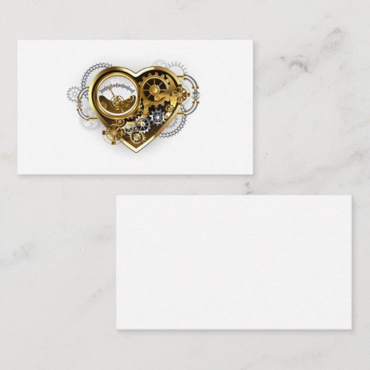 Carte De Correspondance Coeur vapeur avec un manomètre (Devant / Derrière)