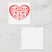 Carte De Correspondance Cœurs d'art populaire (Devant / Derrière)