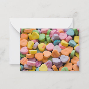 CARTE DE CORRESPONDANCE COEURS DE BONBONS DE LA SAINT-VALENTIN