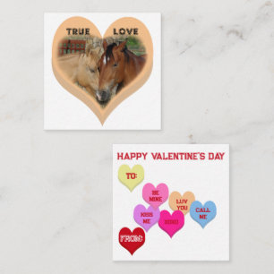 Carte De Correspondance Cœurs de conversation de chevaux d'amour véritable