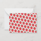 Carte De Correspondance Cœurs de Fraise Rose Coquette Personnalisé (Dos)