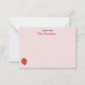 Carte De Correspondance Cœurs de Fraise Rose Coquette Personnalisé (Devant)