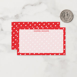 Carte De Correspondance Cœurs Joyuse Saint-Valentin Moderne Amour Motif