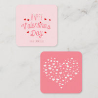 Coeurs mignons Heureuse Sainte-Valentin rose