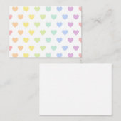 Carte De Correspondance Coeurs pastel motif (Devant / Derrière)