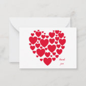 Carte De Correspondance Cœurs rouges (Devant)