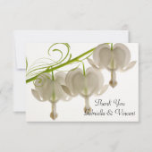 Carte De Correspondance Coeurs saignants blancs Merci Mariage (Devant)