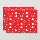 Carte De Correspondance Coeurs stylisés motif 4 (Devant / Derrière)