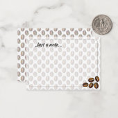Carte De Correspondance Coffee Beans Blank Just a note Coffee Lover (Devant/Arrière en situation)