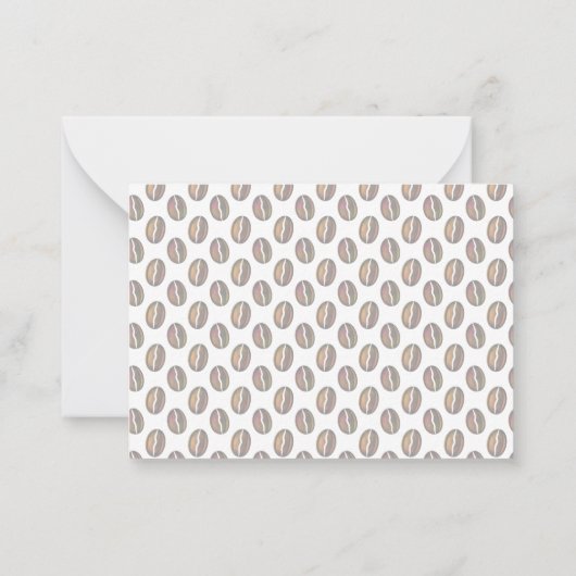 Carte De Correspondance Coffee Beans Blank Note Card (Dos)