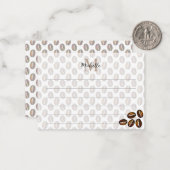 Carte De Correspondance Coffee Beans Coffee Lover Lined Monogram (Devant/Arrière en situation)