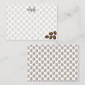 Carte De Correspondance Coffee Beans Coffee Lover Monogram (Devant / Derrière)