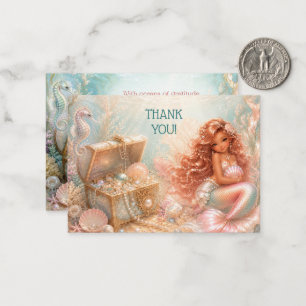Carte De Correspondance Coffret de trésor de sirène Pearl Merci Enclosure