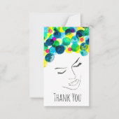 Carte De Correspondance Coiffure de bulle psychédélique (Devant)