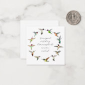 Carte De Correspondance Colibri (Devant/Arrière en situation)