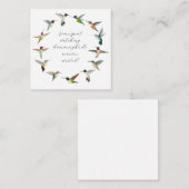 Carte De Correspondance Colibri (Devant / Derrière)