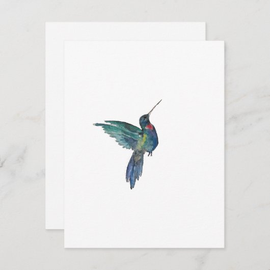 Carte De Correspondance Colibri (Devant / Derrière)