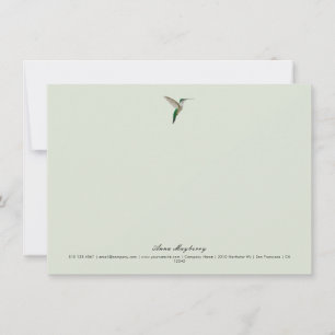 Carte De Correspondance Colibri élégant