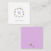 Carte De Correspondance Colibri Monogram (Devant / Derrière)