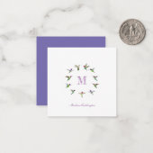 Carte De Correspondance Colibri Monogram (Devant/Arrière en situation)