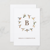 Carte De Correspondance Colibri Monogram (Devant / Derrière)