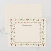 Carte De Correspondance Colibri personnalisé (Devant / Derrière)