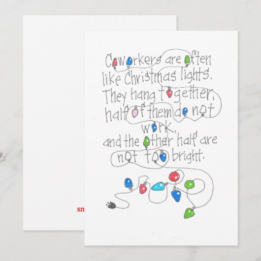 CARTE DE CORRESPONDANCE COLLABORATEURS (Devant / Derrière)