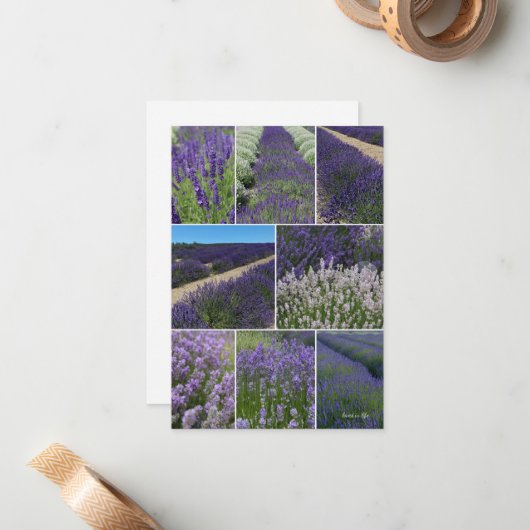 Carte De Correspondance Collage de lavande (Devant/Arrière en situation)