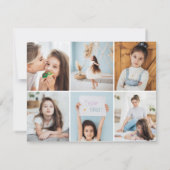 Carte De Correspondance Collage de photos Monogramme tendance Moderne Élég (Dos)