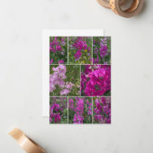 Carte De Correspondance Collage de pois rose sauvage (Devant/Arrière en situation)