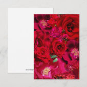 Carte De Correspondance Collage de Rose Rouge (Devant / Derrière)