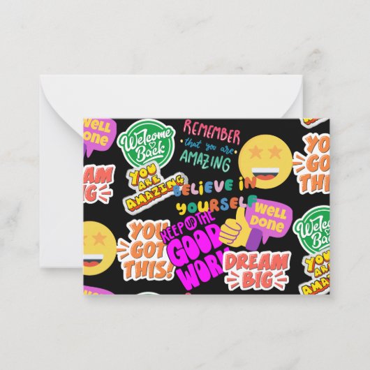 Carte De Correspondance Collage d'encouragement ultime (Devant)