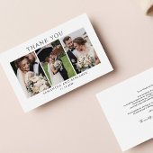 Carte De Correspondance Collage photo mariage M. et Mme Merci