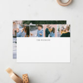 Carte De Correspondance Collage photo simple et moderne (Devant/Arrière en situation)