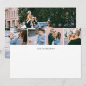 Carte De Correspondance Collage photo simple et moderne (Devant / Derrière)