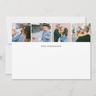 Carte De Correspondance Collage photo simple et moderne