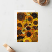 Carte De Correspondance Collage Tournesol (Devant/Arrière en situation)