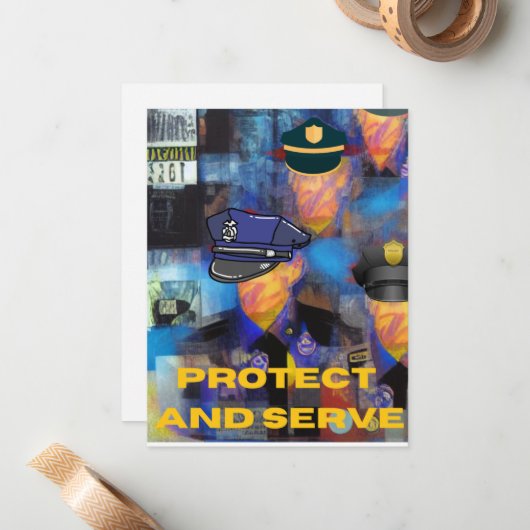 Carte De Correspondance Collection d'appréciation de la police (Devant/Arrière en situation)