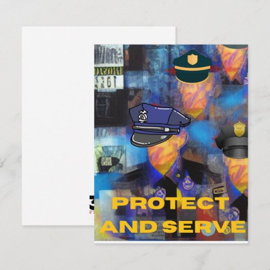 Carte De Correspondance Collection d'appréciation de la police (Devant / Derrière)