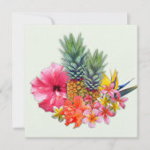 Carte De Correspondance Collection hawaïenne Plumeria Ananas Petit (Devant)